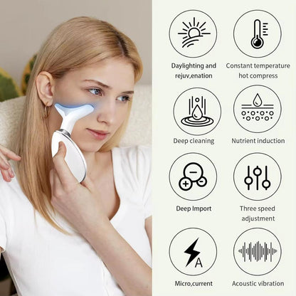 Masseur Lifting Visage & Cou | Lumière Pulsée Anti-Rides & Raffermissant💫